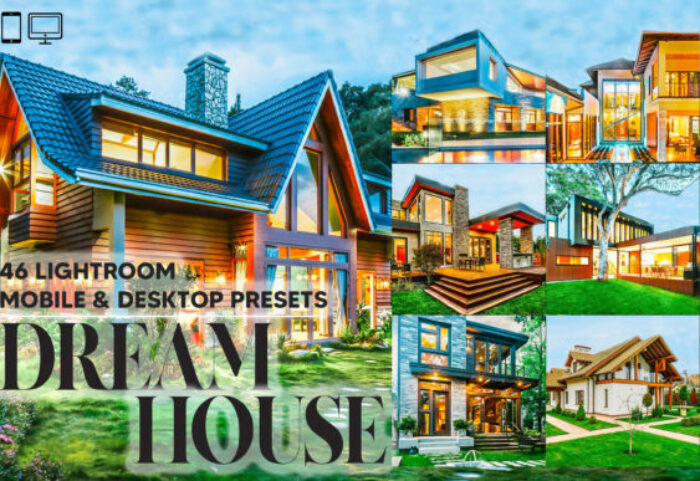 138 پریست لایت روم 2022 فوق حرفه ای تم املاک Dream House Lightroom Presets