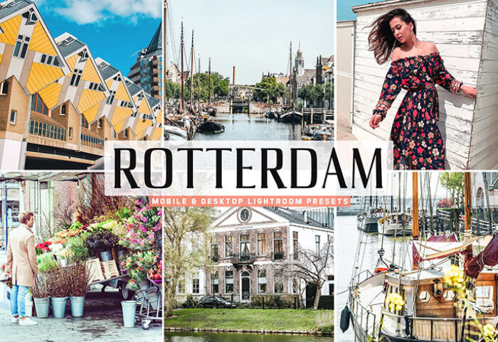 40 پریست لایت روم شهری و پریست کمرا راو و اکشن فتوشاپ Rotterdam Lightroom Presets