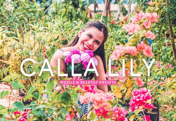 40 پریست لایت روم و پریست کمرا راو و اکشن فتوشاپ تم بهاری Calla Lily Lightroom Presets