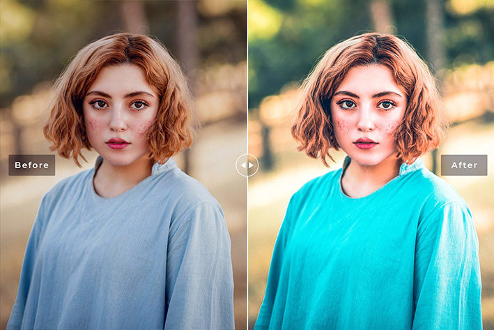 40 پریست لایت روم و پریست کمرا راو و اکشن فتوشاپ تم رنگی آبی Zomp Lightroom Presets