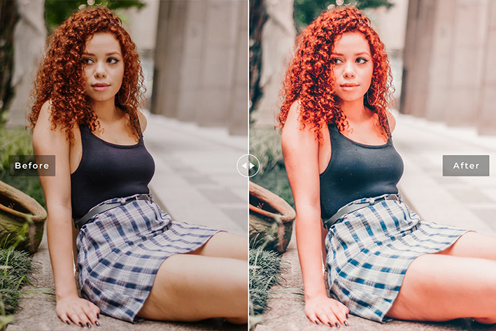 40 پریست لایت روم و پریست کمرا راو و اکشن فتوشاپ تم رنگی خرمالو Persimmon Lightroom Presets