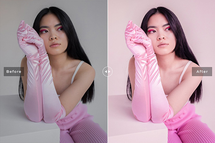 40 پریست لایت روم و پریست کمرا راو و اکشن فتوشاپ تم صورتی Pantone Pink Lightroom Presets 40 پریست لایت روم و پریست کمرا راو و اکشن فتوشاپ تم صورتی Pantone Pink Lightroom Presets