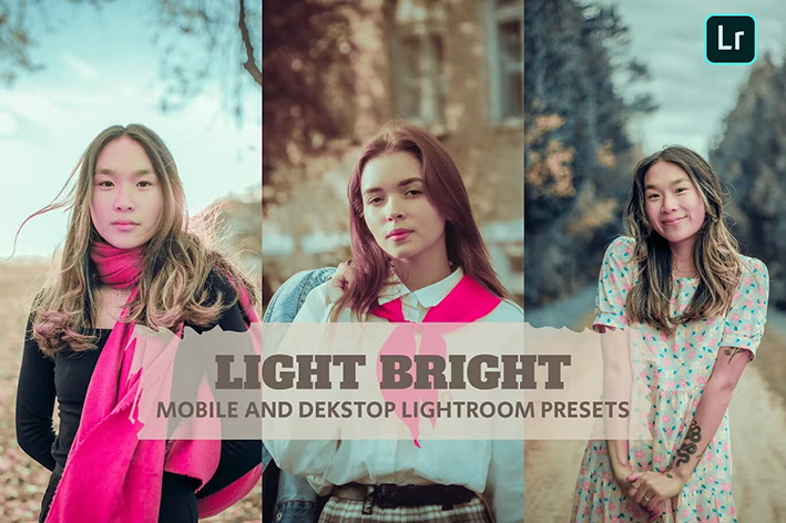14 پریست لایت روم 2022 حرفه ای تم رنگی روشن Light Bright Lightroom Presets 14 پریست لایت روم 2022 حرفه ای تم رنگی روشن Light Bright Lightroom Presets