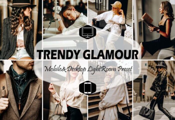 20 پریست لایت روم 2022 فوق حرفه ای تم مد روز Trendy Glamour Lightroom Presets
