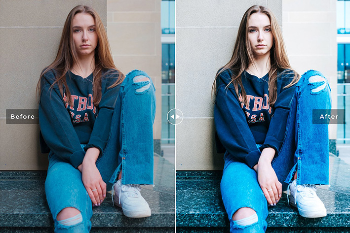 40 پریست لایت روم و پریست کمرا راو و اکشن فتوشاپ تم سینماتیک آبی Farkleberry Lightroom Presets