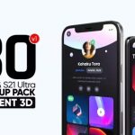 پروژه افتر افکت تبلیغات معرفی موبایل Phone Mockup Pack Phone 12 & S21 Ultra