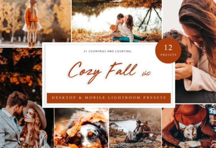 36 پریست لایت روم 2022 حرفه ای تم پاییز آرام Cozy Fall Vol. 2 Lightroom Presets
