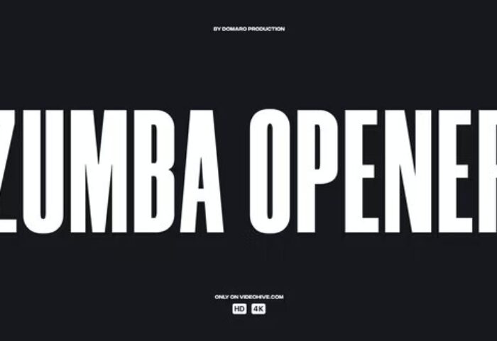 پروژه افتر افکت 2022 حرفه ای وله سریع رزولوشن 4K با موزیک Zumba Opener