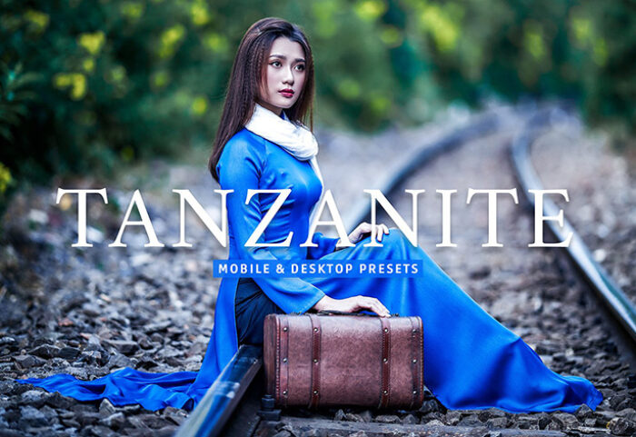 40 پریست لایت روم و پریست کمرا راو و اکشن فتوشاپ تم آبی Tanzanite Lightroom Presets