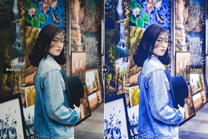 40 پریست لایت روم و پریست کمرا راو و اکشن فتوشاپ تم فضای باز Hackberry Lightroom Presets 40 پریست لایت روم و پریست کمرا راو و اکشن فتوشاپ تم آبی Tanzanite Lightroom Presets