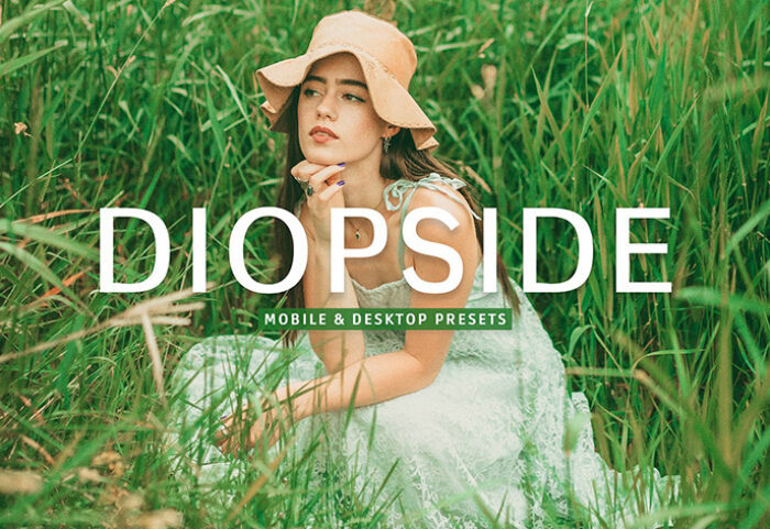 40 پریست لایت روم و پریست کمرا راو و اکشن فتوشاپ تم سبز Diopside Lightroom Presets