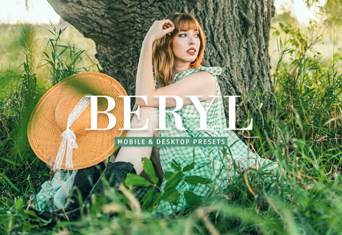 40 پریست لایت روم و پریست کمرا راو و اکشن فتوشاپ تم پرتره Beryl Lightroom Presets