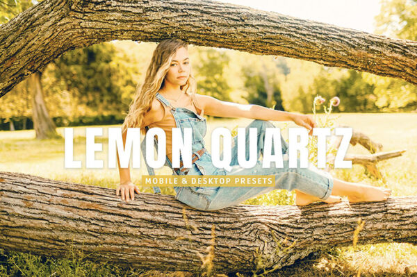 40 پریست لایت روم و پریست کمرا راو و اکشن فتوشاپ تم کوارتز لیمویی Lemon Quartz Lightroom Presets