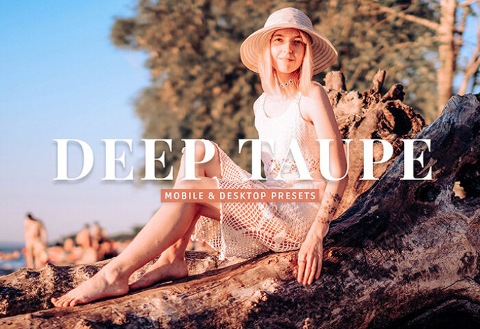 40 پریست لایت روم و پریست کمرا راو و اکشن فتوشاپ پرتره تم گرم Deep Taupe Lightroom Presets