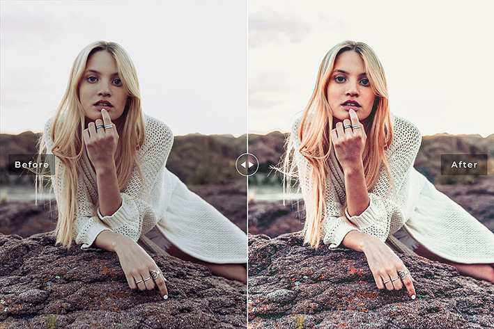 40 پریست لایت روم و پریست کمرا راو و اکشن فتوشاپ پرتره تم گرم Deep Taupe Lightroom Presets