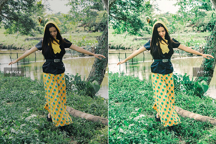 40 پریست لایت روم و پریست کمرا راو و اکشن فتوشاپ تم یشم Jadeite Lightroom Presets