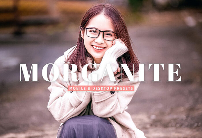 40 پریست لایت روم و پریست کمرا راو و اکشن فتوشاپ پرتره تم صورتی Morganite Lightroom Presets