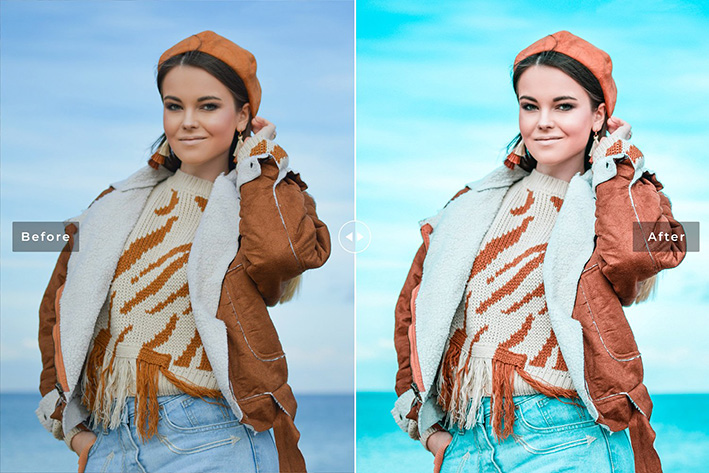 40 پریست لایت روم و پریست کمرا راو و اکشن فتوشاپ پرتره مدلینگ Euclase Lightroom Presets