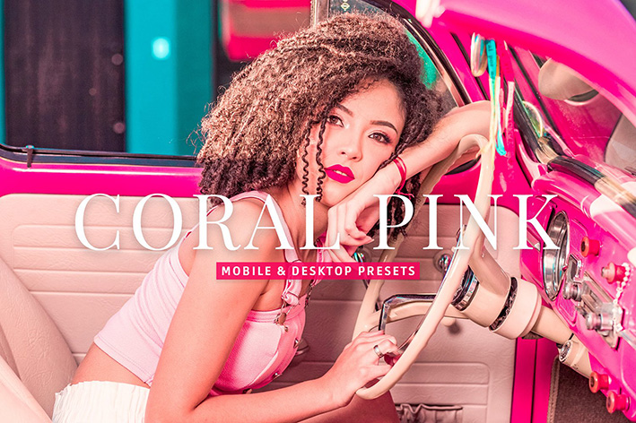 40 پریست لایت روم پرتره و پریست کمرا راو و اکشن فتوشاپ تم صورتی Coral Pink Lightroom Presets 40 پریست لایت روم پرتره و پریست کمرا راو و اکشن فتوشاپ تم صورتی Coral Pink Lightroom Presets